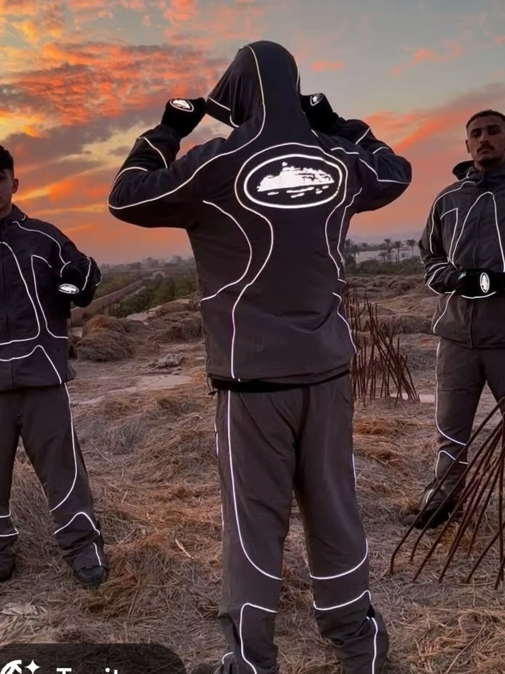Nike Black Reflective Hooded Performance Jacket with Graphic Logo